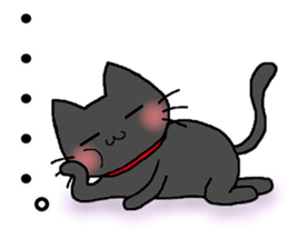 It's a black cat. sticker #12319140