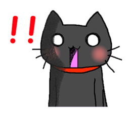 It's a black cat. sticker #12319141