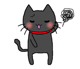 It's a black cat. sticker #12319142