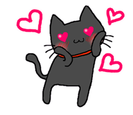 It's a black cat. sticker #12319143