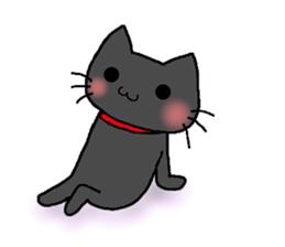 It's a black cat. sticker #12319164