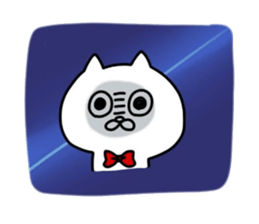 White soft cat sticker #12319406