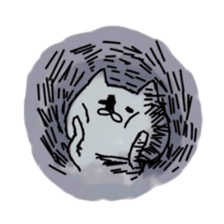 White soft cat sticker #12319408