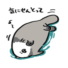 Sea otter baby sticker #12320181