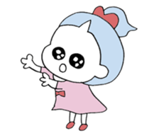 a girl with a ponytail01 sticker #12321454