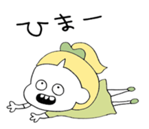 a girl with a ponytail01 sticker #12321455