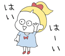 a girl with a ponytail01 sticker #12321461