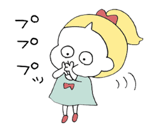 a girl with a ponytail01 sticker #12321463