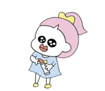 a girl with a ponytail01 sticker #12321467