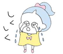 a girl with a ponytail01 sticker #12321468