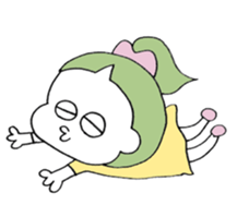 a girl with a ponytail01 sticker #12321477