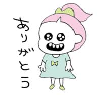 a girl with a ponytail01 sticker #12321478