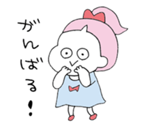 a girl with a ponytail01 sticker #12321486