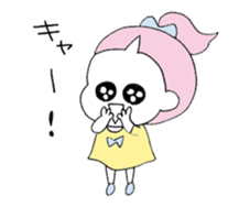 a girl with a ponytail01 sticker #12321490