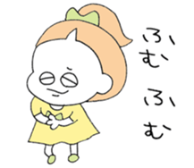 a girl with a ponytail01 sticker #12321491