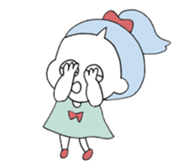 a girl with a ponytail01 sticker #12321492