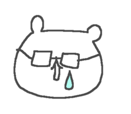 Cute glasses bear stickers! sticker #12321911