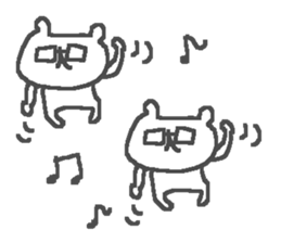 Cute glasses bear stickers! sticker #12321922