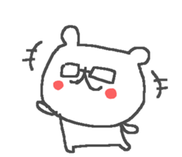 Cute glasses bear stickers! sticker #12321923