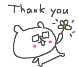 Cute glasses bear stickers! sticker #12321927