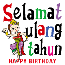Birthday in English sticker #12322013