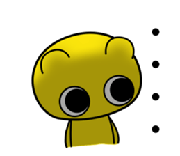 Hakata words of the yellow bear sticker #12322404