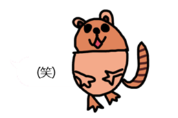 animal and girl w/ balloon sticker #12323758