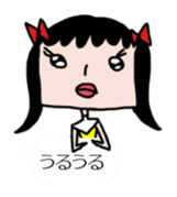 animal and girl w/ balloon sticker #12323785