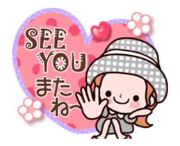 Kazuko animation with Japanese & English sticker #12324148