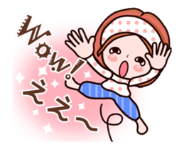 Kazuko animation with Japanese & English sticker #12324163