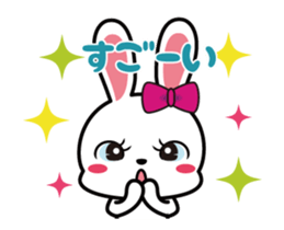 Rabbit retro animation sticker #12324275