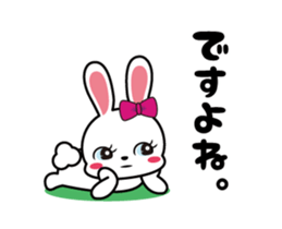 Rabbit retro animation sticker #12324276