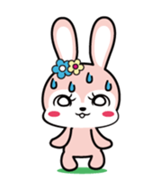 Rabbit retro animation sticker #12324282