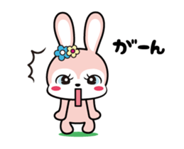 Rabbit retro animation sticker #12324283
