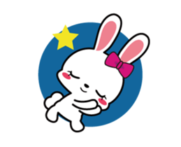 Rabbit retro animation sticker #12324288