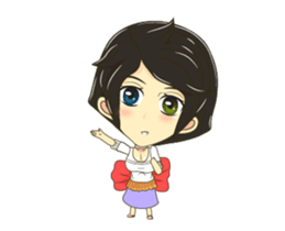 Little lady cute sticker #12324526