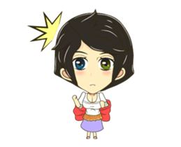 Little lady cute sticker #12324527