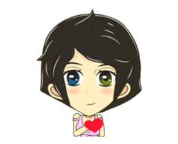 Little lady cute sticker #12324539