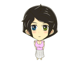 Little lady cute sticker #12324541