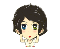 Little lady cute sticker #12324546