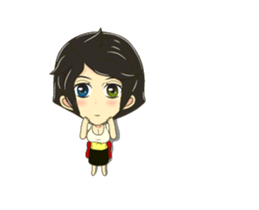 Little lady cute sticker #12324547