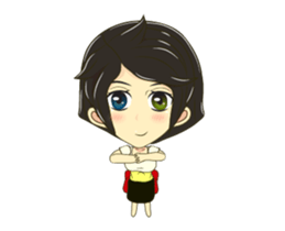 Little lady cute sticker #12324548