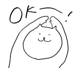 White Cat - Shiro Neco San sticker #12324860