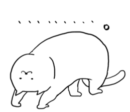 White Cat - Shiro Neco San sticker #12324870