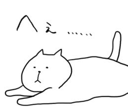 White Cat - Shiro Neco San sticker #12324880