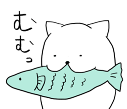 White Cat - Shiro Neco San sticker #12324891