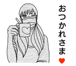 mask girl. sticker #12325000