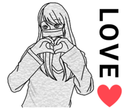 mask girl. sticker #12325025