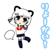 3D Animation Cute Cat Girl sticker #12325672