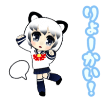 3D Animation Cute Cat Girl sticker #12325672